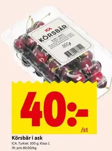 Körsbär i ask