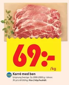 Karré med ben