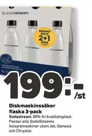 sodastream - Diskmaskinssäker flaska 3-pack