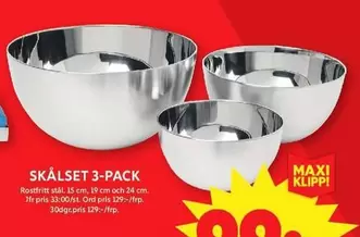 SKÅLSET 3-PACK