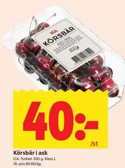 Körsbär i ask