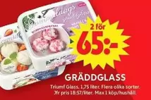 Triumf glass - Gräddglass