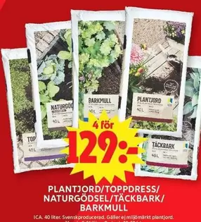PLANTJORD/TOPPDRESS/NATURGÖDSEL/TÄCKBARK/BARKMULL