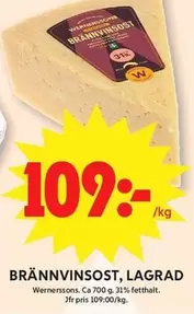 Wernerssons - BRÄNNVINSOST, LAGRAD