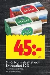norrmejerier - Smör Normalsaltat och Extrasaltat