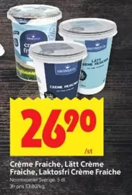 norrmejerier - Crème Fraiche, Lätt Crème Fraiche, Laktosfri Crème Fraiche