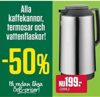Kaffekannor, termosar och vattenflaskor