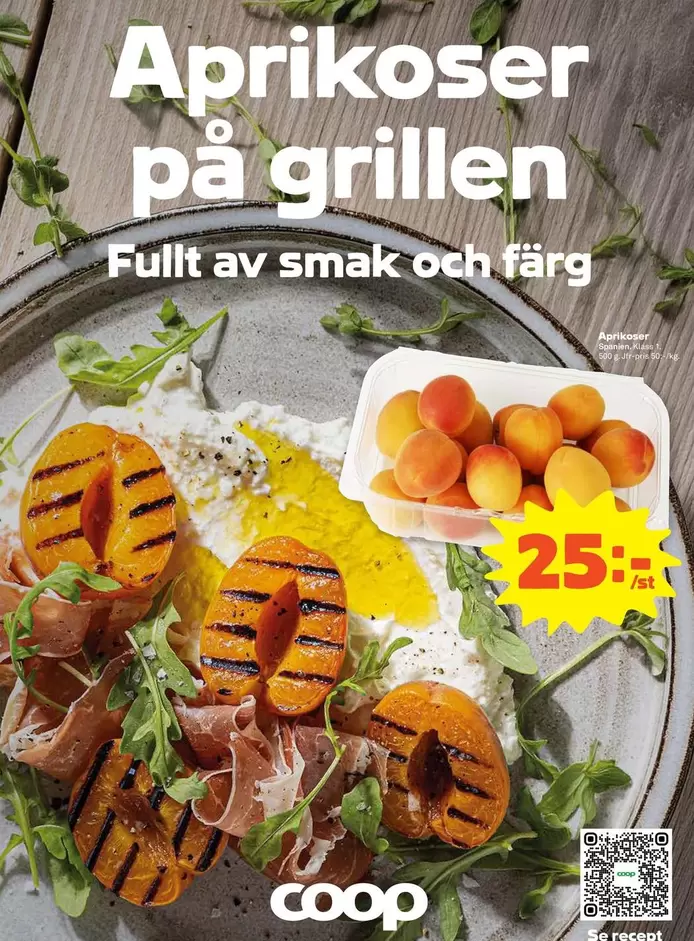 Coop - Aprikoser på grillen