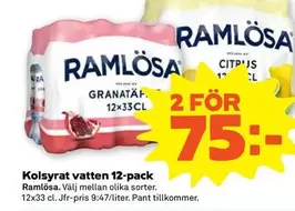 ramlösa - Kolsyrat vatten