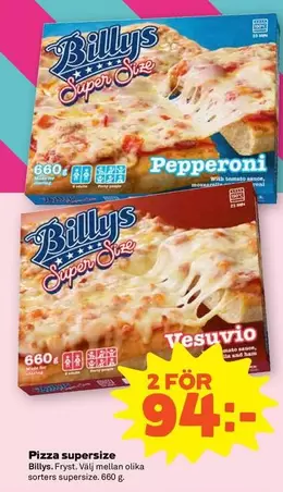 Billys - Pizza supersize