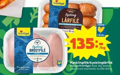 Kronfågel - Kycklingfilé/kycklinglårfilé