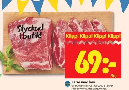 Karré med ben
