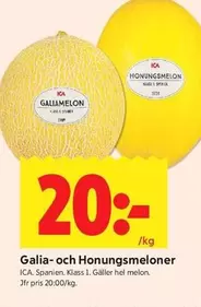 Galia- och Honungs-meloner