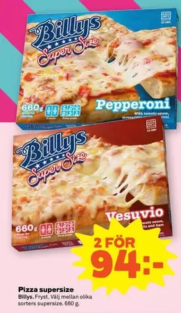 Billys - Pizza supersize