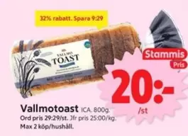 Vallmoto Toast