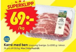 Karré med ben