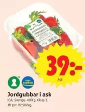 Jordgubbar i ask