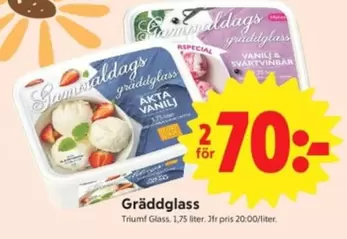 Triumf glass - Gräddglass