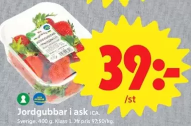 Jordgubbar i ask