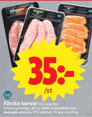 Färska korvar