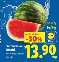 Vattenmelon kärnfri
