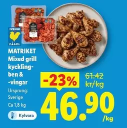 Mixed grill kyckling-ben & -vingar
