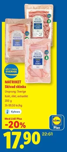 Skivad skinka