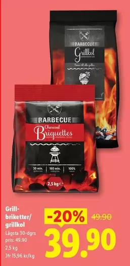 Grill-briketter/grillkol