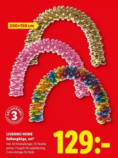 Ballongbåge, set