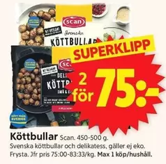 Scan - Köttbullar . 450-500 g