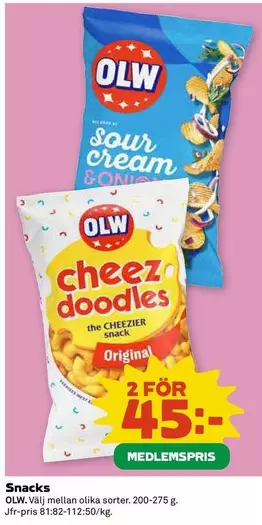 OLW - Cheez doodles & Sour cream & Onion