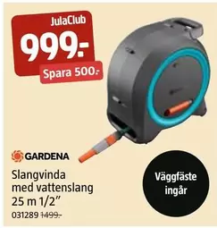 Gardena - Slangvinda med vattenslang 25 m 1/2"