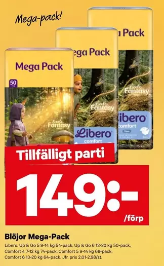 Libero - Blöjor Mega-Pack