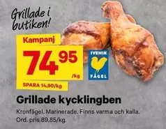 Kronfågel - Grillade kycklingben