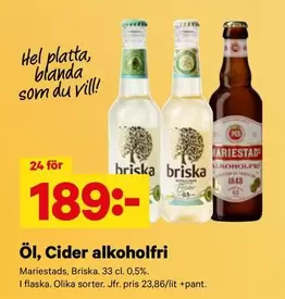 mariestads - Öl, Cider alkoholfri