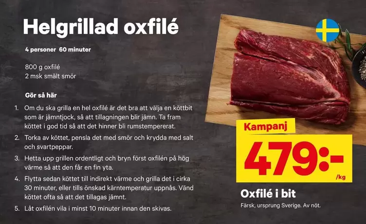 Vila - Helgrillad oxfilé