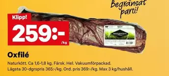 Naturkött - Oxfilé