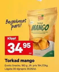 Torkad mango