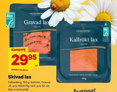 Falkenberg - Skivad lax
