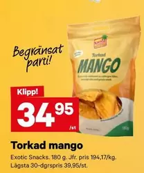 Torkad mango