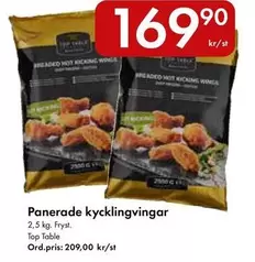 Panerade kycklingvingar