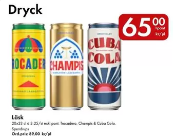 spendrups - Trocadero, Champis & Cuba Cola