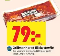 Grillmarinerad fläskytterfilé