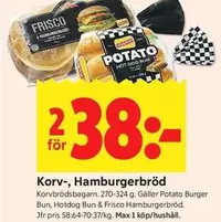 Frisco - Korv-, Hamburgerbröd