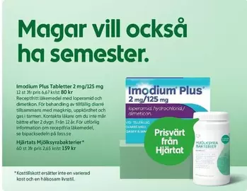 Imodium Plus Tabletter 2 mg/125 mg