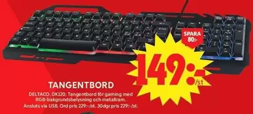 Via - TANGENTBORD DELTACO DK120