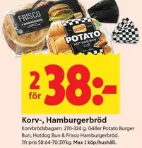 Frisco - Korv-, Hamburgerbröd