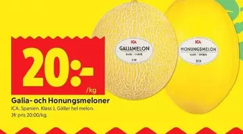Galia- och Honungsmeloner