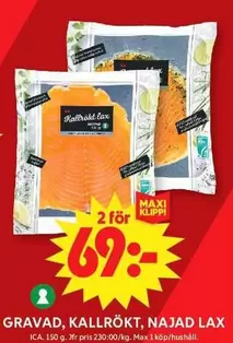 Gravad, Kallrökt, Najad Lax