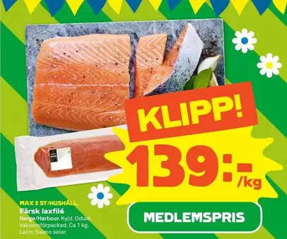 Färsk laxfilé